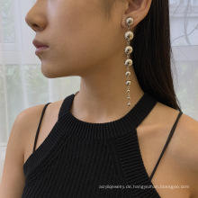 Persönlichkeit Geometrische trendige Frauengrößen Perlenohrringe, Metall CCB New Ohrschmuck Frauen
